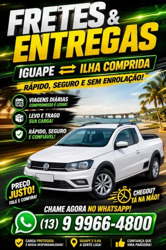 Frete ilha/iguape/cananeia