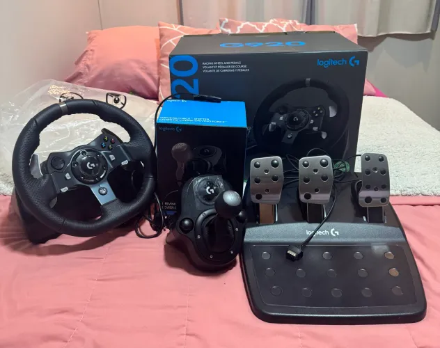 Volante Logitech G920 + Câmbio Semi Novo 