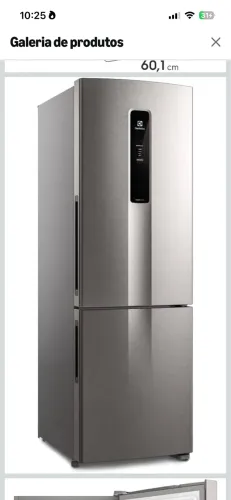 Geladeira Electrolux Frost Free 400L Efficient AutoSense Inverse cor Inox (DB44S) - 220V