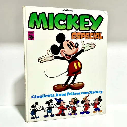 Livro Raro Mickey Especial 50 anos 1977 - form. gigante, capa dura, 160pg, abril, disney