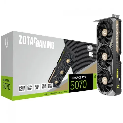 RTX 5070, ZOTAC, SOLID, 12GB - LOJA CONCEITUADA