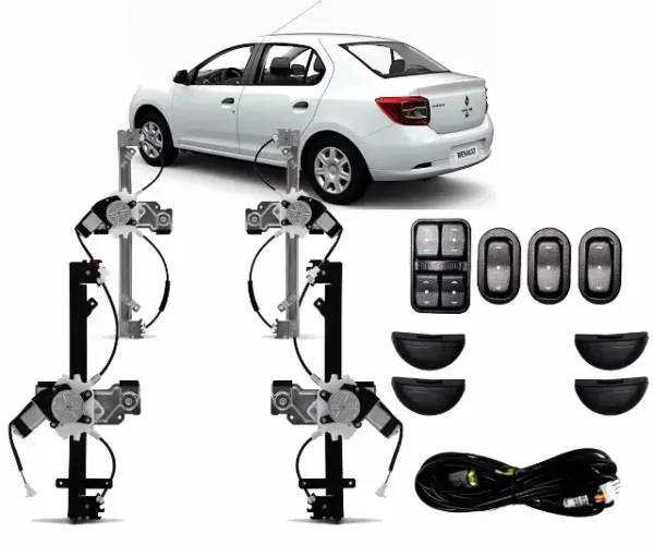 Kit Vidro Sandero 2015 Em Diante 4 Portas Traseiro Tragial