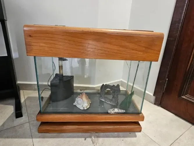 Aquário 72L Suporte Madeira