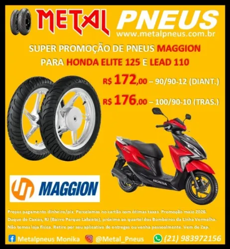 Pneu Moto Maggion Elite 125 Lead 110 - Novos Com Garantia