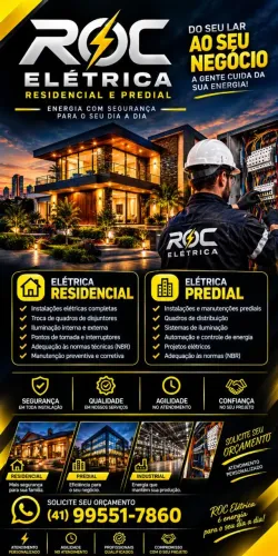 Eletricista residencial, predial , comercial e industrial