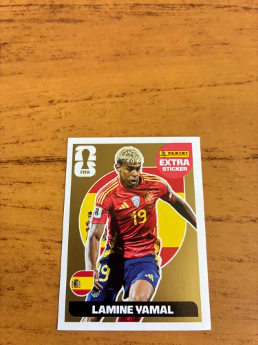 Lamine Yamal Gold Extra Sticker Copa do Mundo 2026 Panini