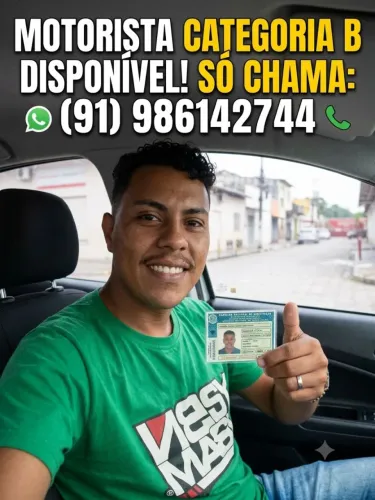Motorista categoria A&B disponível