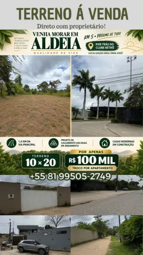 Terreno no km5 de aldeia próximo do retrô 