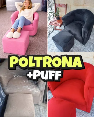 Poltrona Ferradura+ Puff