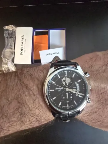 Relógio Masculino POEDAGAR 802 ? Quartzo, 42 mm