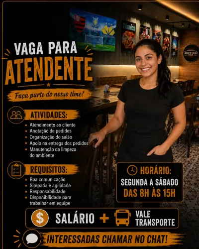 Vaga para Atendente