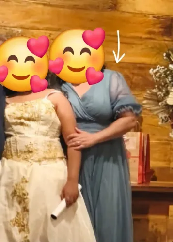 Vestido de voal azul tamanho 1XL