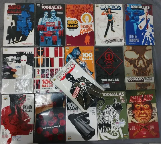 100 Balas Completo, novíssimo em 16 edições (6 volumes ainda lacrados)