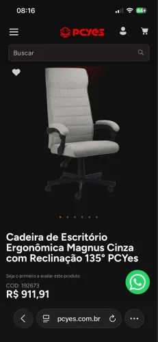 Cadeira escritório ergonômica