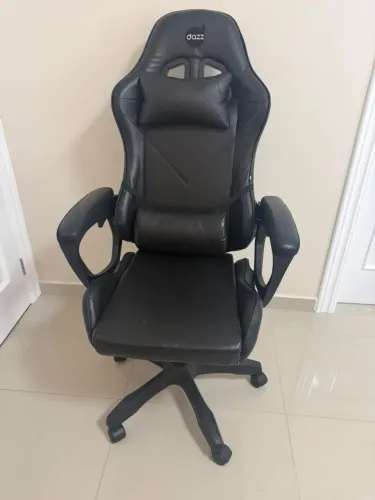Cadeira Gamer Dazz Ergonômica Reclinável Preta com Rodízios e Almofadas