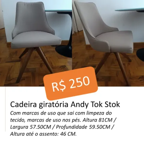 Cadeira giratória Andy Tok Stok