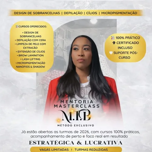 Curso de design de sobrancelhas, cílios e depilação a cera profissional 