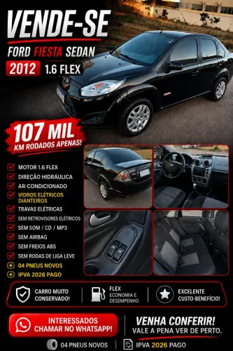 Ford Fiesta Sed. 1.6 8V Flex 4P 2012