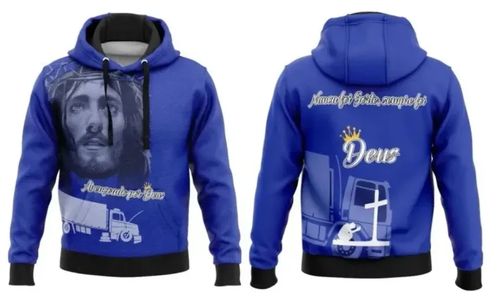 Blusão Moletom + Camisa Caminhoneiro abençoado 