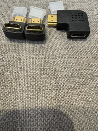 Conector HDMI macho x fêmea 90 graus