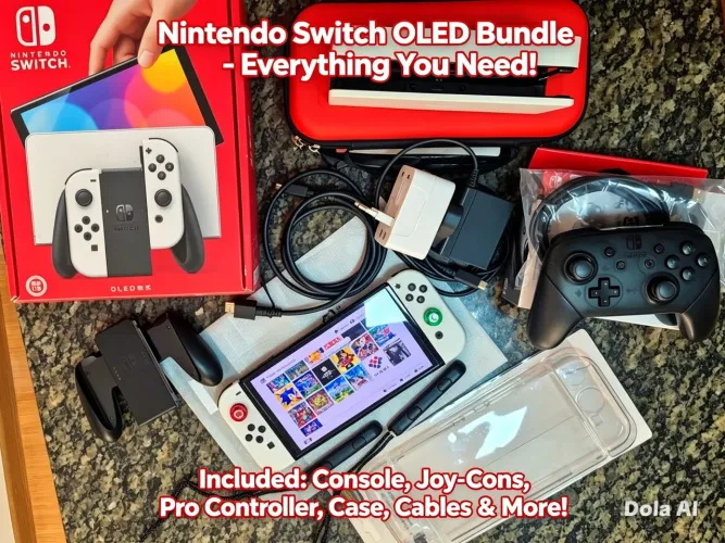 *? NINTENDO SWITCH OLED DESBLOQUEADO + 30 JOGOS + KIT COMPLETO ?*<br><br>