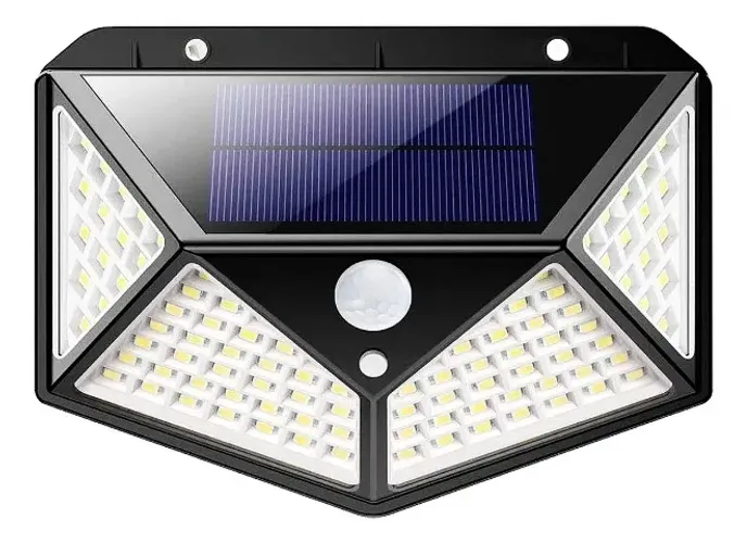 Arandela Solar 100 Leds (sensor de presença)