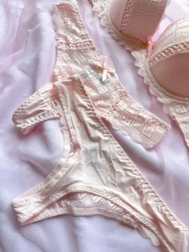 Conjunto de lingerie Elegance Rosê Premium