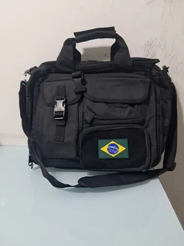 Maleta de mão e ombro para notebook- Pasta Estilo Militar