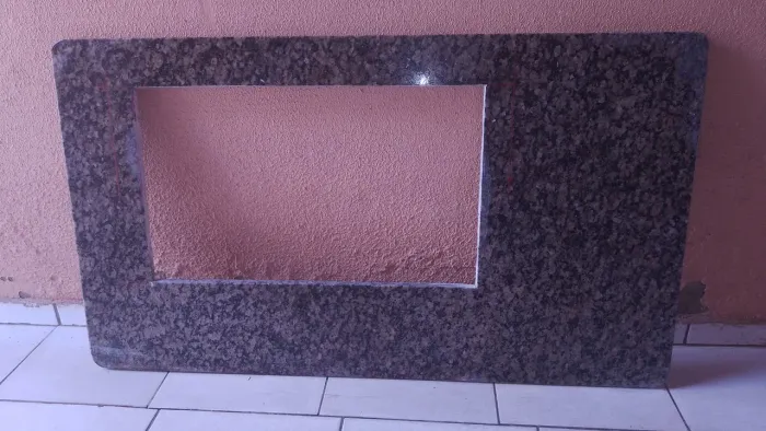 Pedra de mármore para Cooktop fogão 5 bocas com apoio lateral