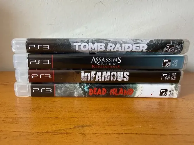 Kit 4 Jogos PS3 | Tomb Raider + inFAMOUS + Assassin's Creed Revelations + Dead Island