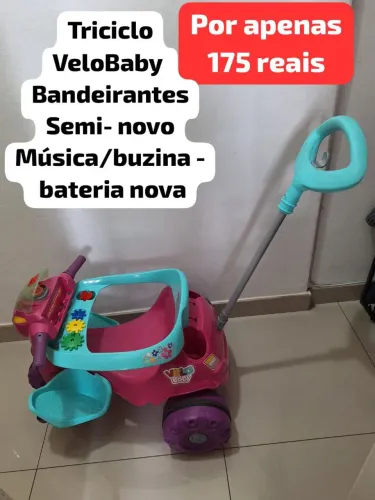 Triciclo Velobaby Bandeirantes Seminovo
