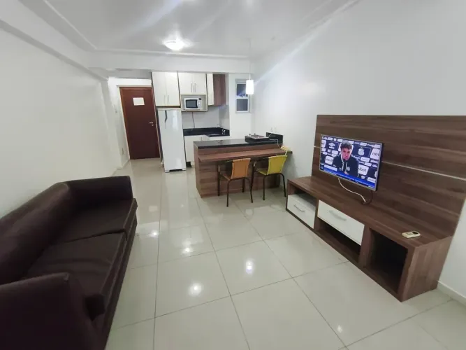 Oportunidade Loft com vista para o mar no Costa do Sol mobiliado c/ 1 quarto, 1br 1vg , sp