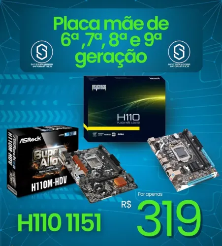 Placa mãe de 6° 7° 8° 9° geração
