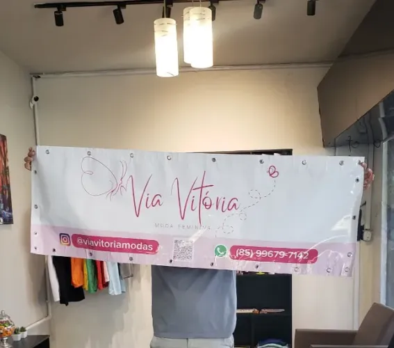 Lona para fachada com sua logomarca