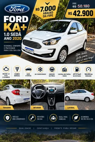 Ford KA+ Sedan 1.0 Tivct Flex 4P 2020