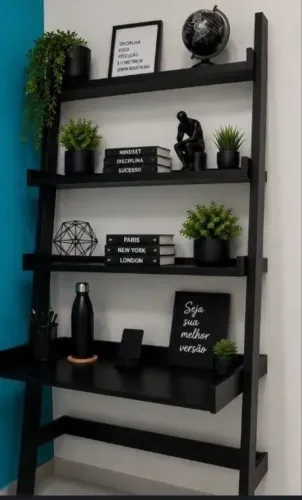 Estante/Escrivaninha Tok&Stok Preta