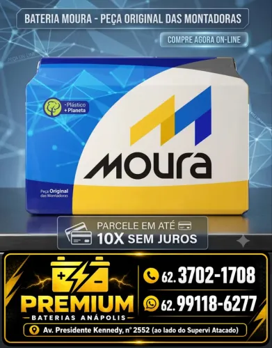 Bateria Moura 60AH - Baterias em Anápolis Moura sua Pesquisa Acaba Aqui. !