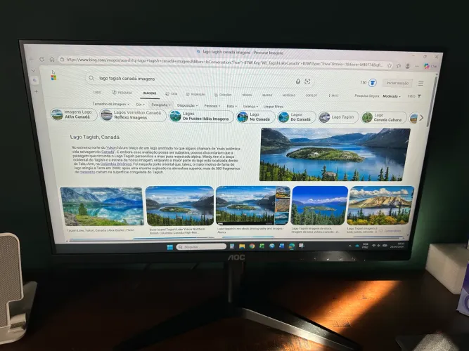 Monitor modelo exato indicado na etiqueta é o AOC 22B1H (da linha Série B1).  Ótimo estado