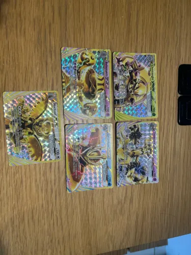 Lote 5 Cartas Pokémon TURBO Douradas Holográficas