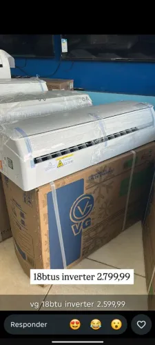 CENTRAL DE AR 18 MIL BTUS INVERTER PROMOÇÃO ATE ZERAR O ESTOQUE 