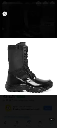 Coturno Kylpper militar número 42 com zipper