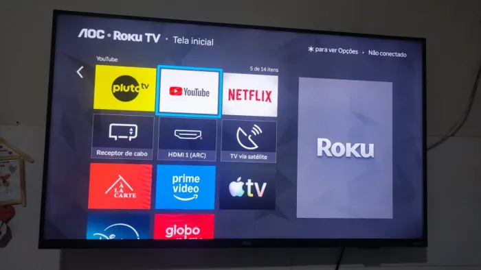 Smartv AOC Roku 43 polegadas