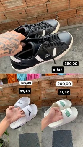 Sapato da Lacoste,papete mizu ,papete Lacoste