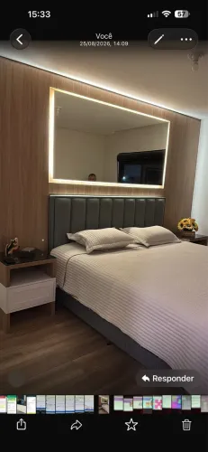 Quarto de excelente padrão, mobiliado no Capão da Imbuia