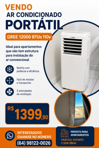 Ar Condicionado Portátil Gree 12000 BTUs 110v