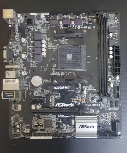 Placa Mãe A320M AM4 Ryzen 3 5 7 9 Athlon DDR4 USADA!
