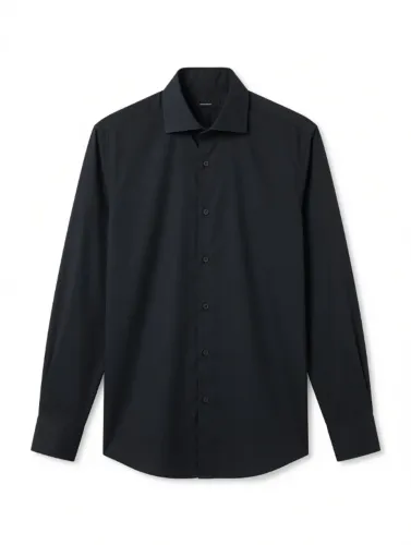 Camisa Social Brooksfield Preta Manga Longa Slim Fit