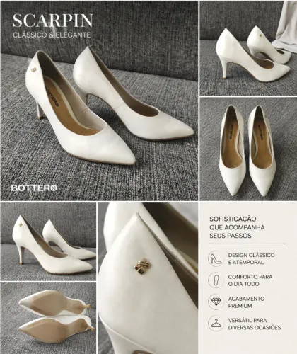 Scarpin Branco Bottero 34
