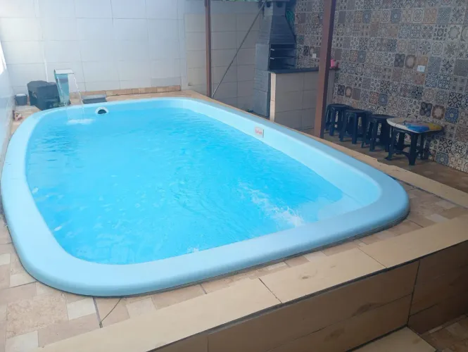 Casa com piscina na praia de Itanhaém Bopiranga