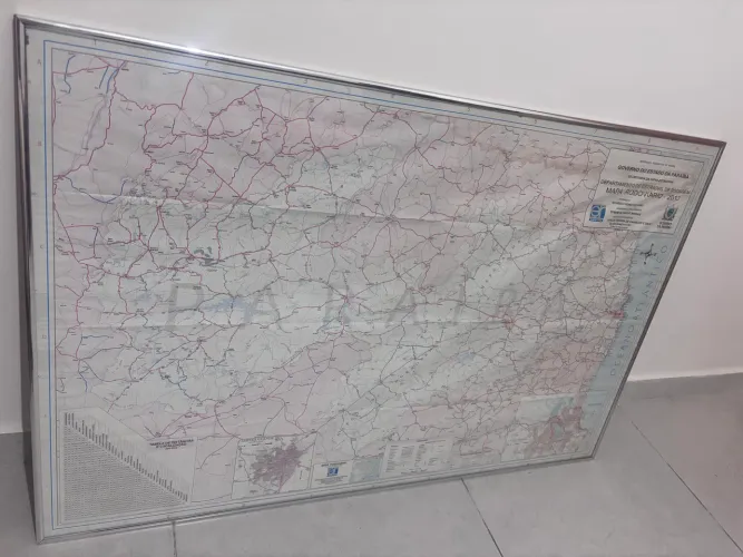 Vendo quadro de mapa rodoviário da Paraíba 